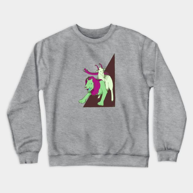 Chimera Crewneck Sweatshirt by hearthfiredraws